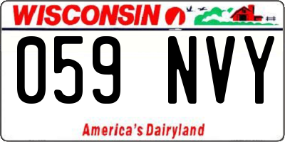 WI license plate 059NVY