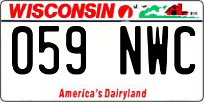 WI license plate 059NWC