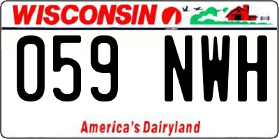 WI license plate 059NWH