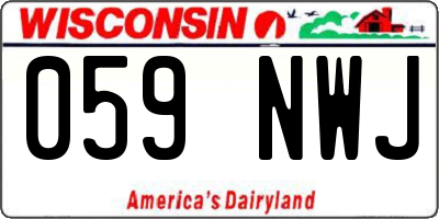 WI license plate 059NWJ