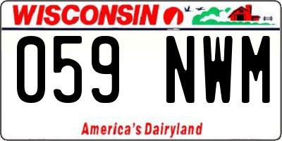 WI license plate 059NWM