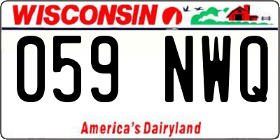 WI license plate 059NWQ