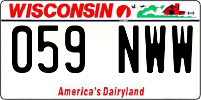 WI license plate 059NWW