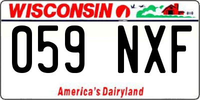 WI license plate 059NXF