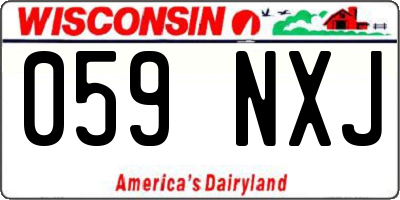 WI license plate 059NXJ