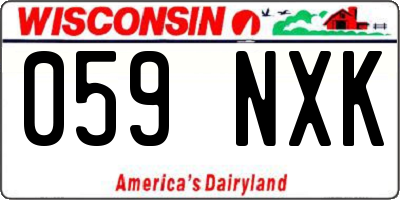 WI license plate 059NXK