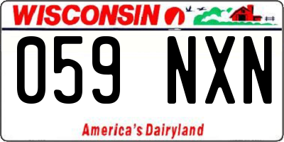 WI license plate 059NXN