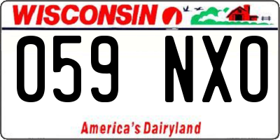 WI license plate 059NXO