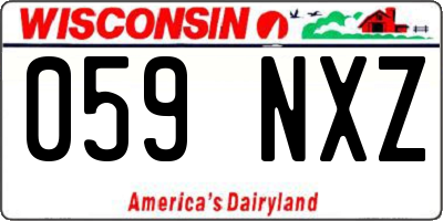 WI license plate 059NXZ