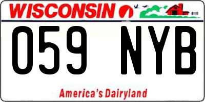 WI license plate 059NYB