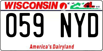 WI license plate 059NYD