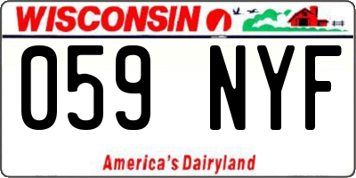 WI license plate 059NYF