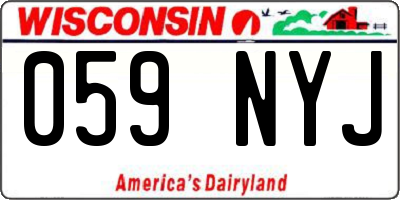 WI license plate 059NYJ