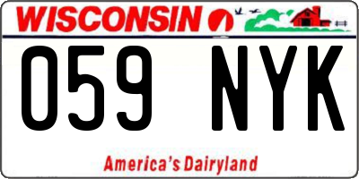 WI license plate 059NYK