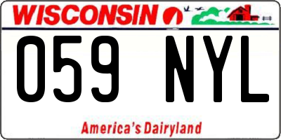 WI license plate 059NYL