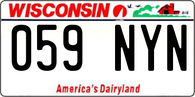 WI license plate 059NYN
