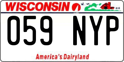 WI license plate 059NYP