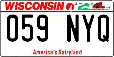 WI license plate 059NYQ