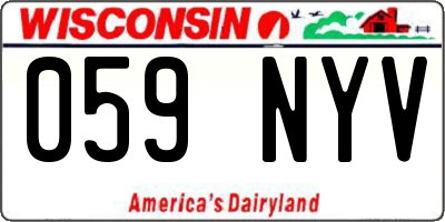 WI license plate 059NYV