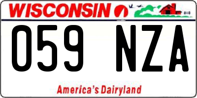 WI license plate 059NZA