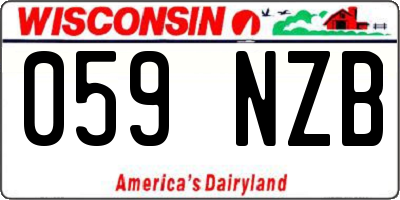 WI license plate 059NZB