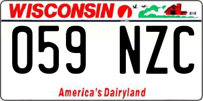 WI license plate 059NZC