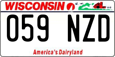 WI license plate 059NZD