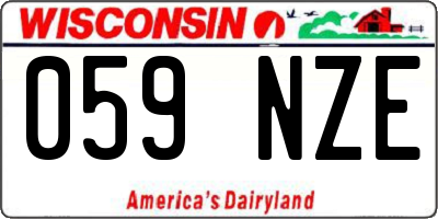 WI license plate 059NZE