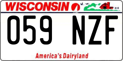 WI license plate 059NZF