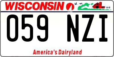 WI license plate 059NZI