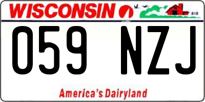 WI license plate 059NZJ