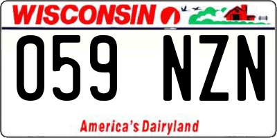 WI license plate 059NZN