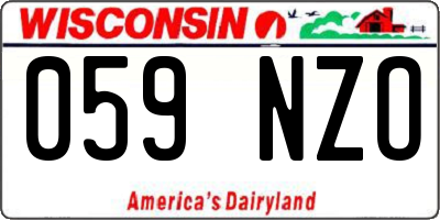 WI license plate 059NZO