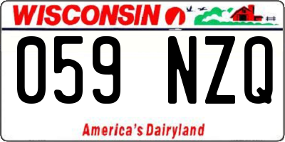 WI license plate 059NZQ