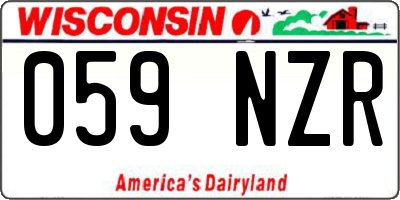 WI license plate 059NZR