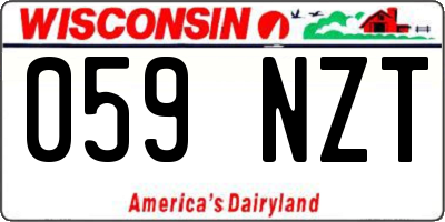 WI license plate 059NZT