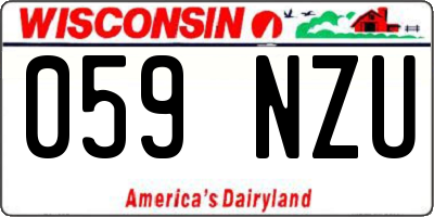 WI license plate 059NZU