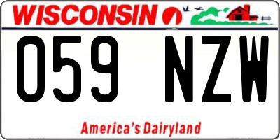 WI license plate 059NZW