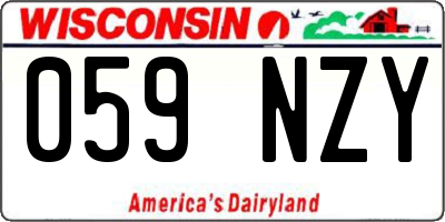 WI license plate 059NZY