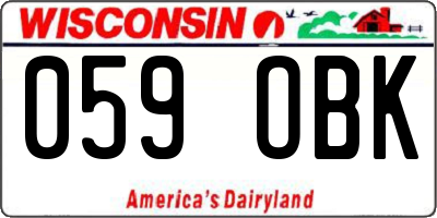 WI license plate 059OBK