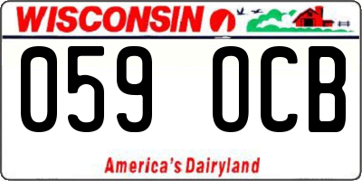 WI license plate 059OCB