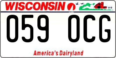 WI license plate 059OCG
