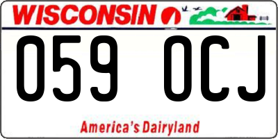 WI license plate 059OCJ