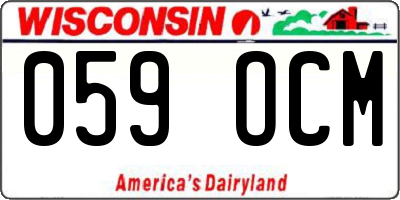 WI license plate 059OCM