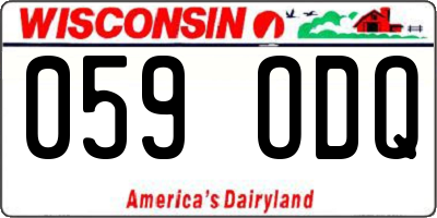 WI license plate 059ODQ