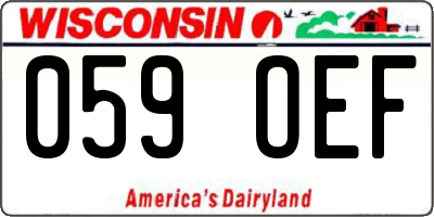 WI license plate 059OEF