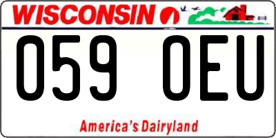 WI license plate 059OEU