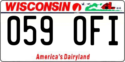 WI license plate 059OFI