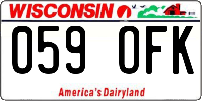 WI license plate 059OFK