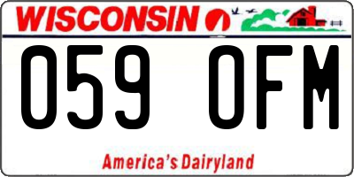 WI license plate 059OFM